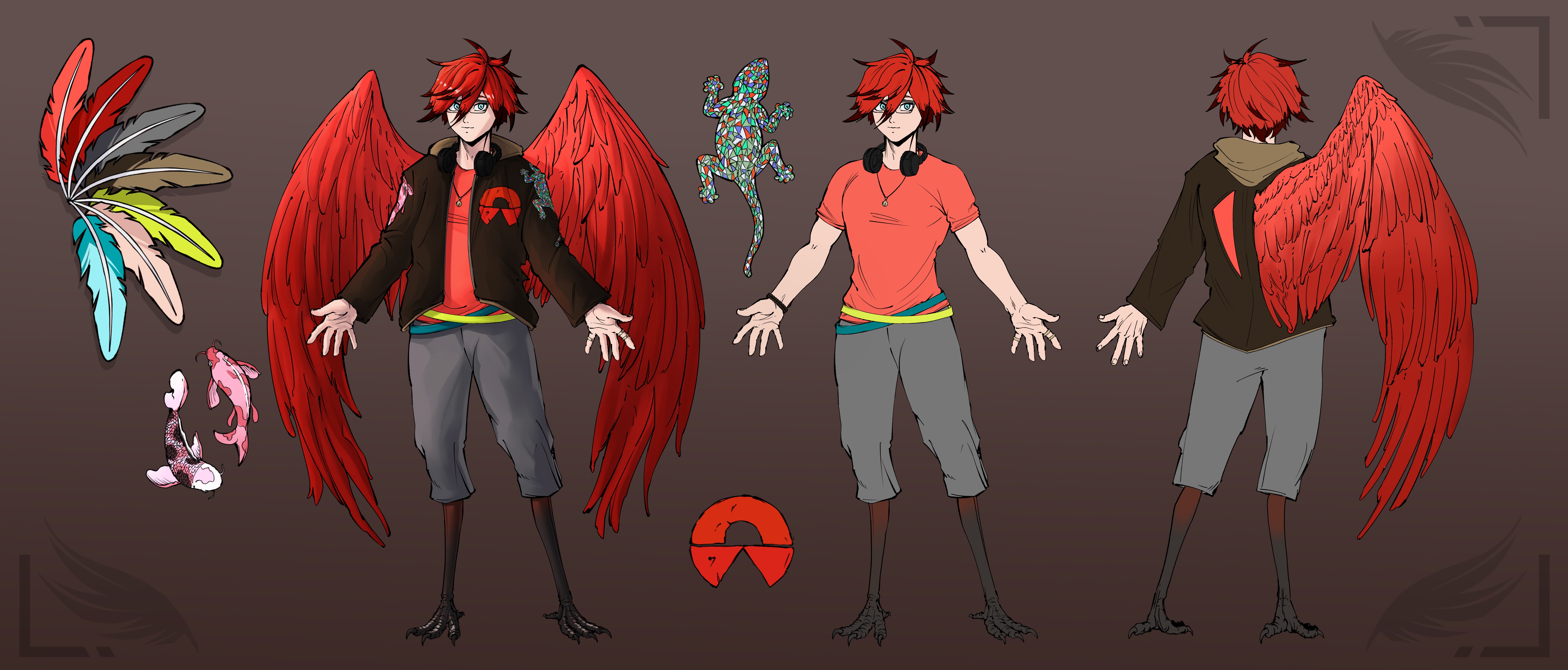 Commissioned design sheet for Sim